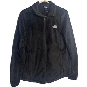 The North Face‎ Women's Black Fleece Jacket L Soft Plush Zip Up Outdoor Coat
